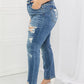 Judy Blue Bella Full Size Distressed Straight Jeans