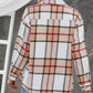 Plaid Button-Up Dropped Shoulder Shirt Jacket