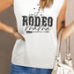 JUST A RODEO MAMA Graphic Distressed Tank