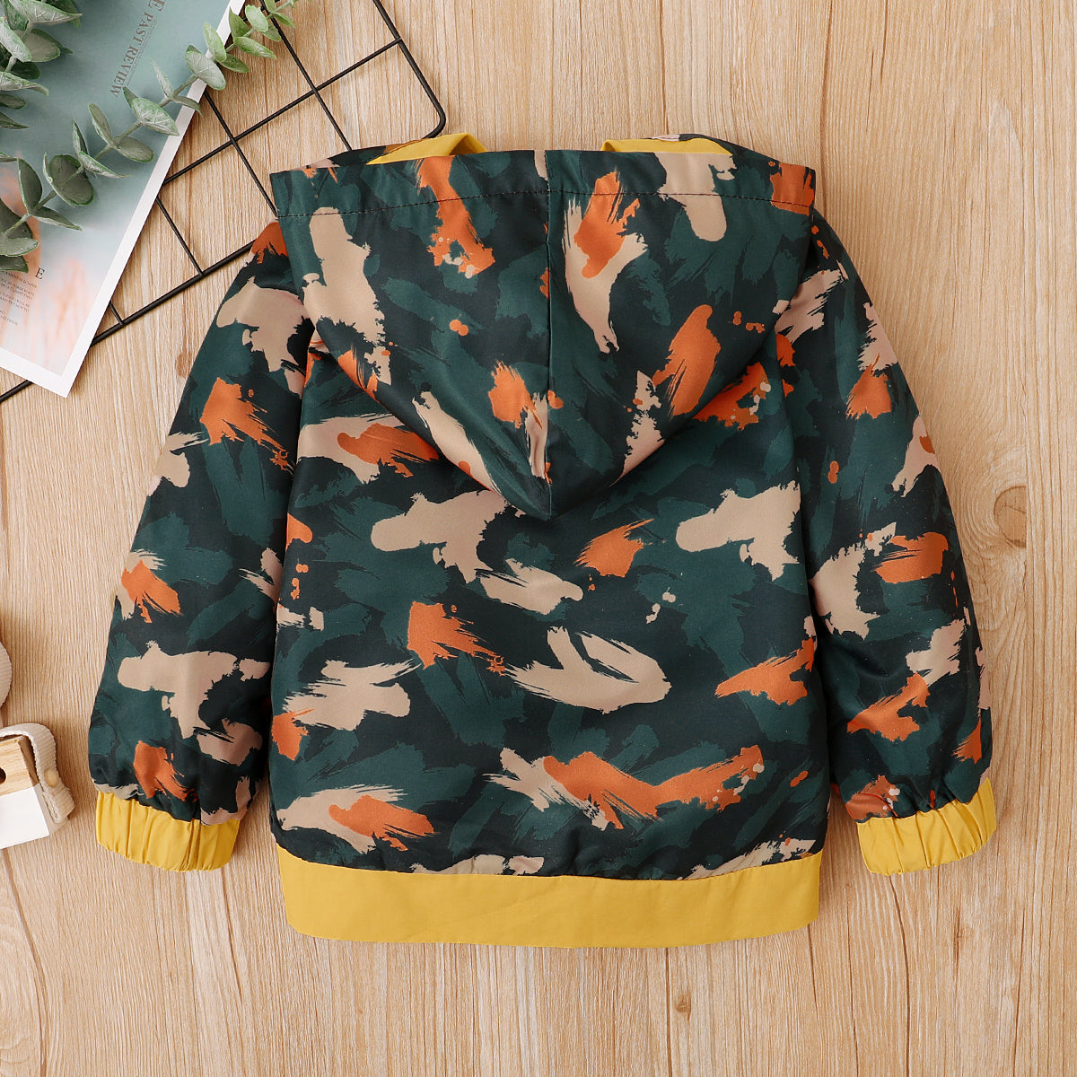 Boys Abstract Print Zip Up Jacket