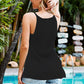 Openwork Grecian Neck Knit Tank Top