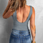 Heathered Cutout Scoop Neck Tank