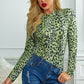 Mock Neck Leopard Bodysuit