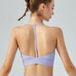 Ribbed Halter Neck Open Back Cropped Sports Cami