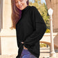 Basic Bae Full Size Ribbed Exposed Seam Mock Neck Knit Top