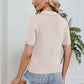 Johnny Collar Short Sleeve Knit Top
