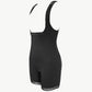Full Size Zipper Detail Lace Trim Shapewear