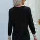 Spliced Long Sleeve Tee with Pocket