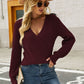 Long Sleeve Rib-Knit Sweater