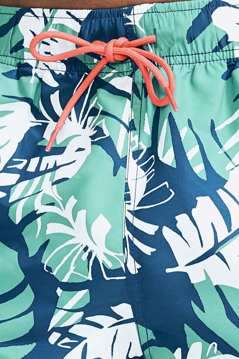 Botanical Print Drawstring Waist Shorts with Pockets