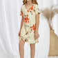 Girls Floral V-Neck Twisted Dress
