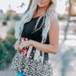 Leopard Floral Color Block V-Neck Tank Top