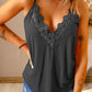 Full Size Lace Trim V-Neck Cami Top