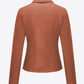 Buckle Detail Zip Up PU Leather Jacket