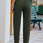 Drawstring Elastic Waist Pants with Pockets