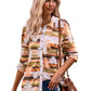 Printed Button Down Dropped Shoulder Shirt