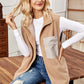 Zip Up Pocket Sherpa Vest