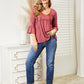 Ninexis Flounce Sleeve Full Size Babydoll Blouse