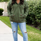 Snap Down Drawstring Hoodie with Kangaroo Pocket