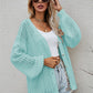 Openwork V-Neck Dropped Shoulder Cardigan