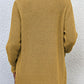 Ribbed Trim Longline Cardigan with Pockets