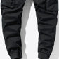 Drawstring Elastic Waist Cargo Joggers