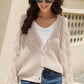 Openwork Raglan Sleeve Cardigan