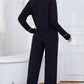 Graphic Contrast Shirt and Pants Lounge Set