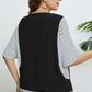 Plus Size Striped Round Neck Half Sleeve Top
