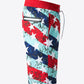 Full Size Mixed Print Lace-Up Shorts
