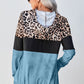Leopard Color Block Hoodie