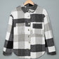 Plaid Brushed Button-Up Shacket