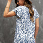 Leopard Layered Flutter Sleeve Tee Shirt