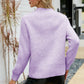 Rib-Knit Raglan Sleeve Crewneck Sweater