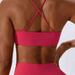 Cropped Halter Neck Sports Bra