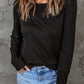 Plaid Color Block Long Sleeve Top