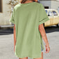 High-Low Side Slit V-Neck Tee