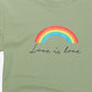 LOVE IS LOVE Rainbow Graphic Tee Shirt