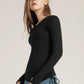 Half-Zip Drawstring Long Sleeve Sports Top