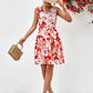 Floral V-Neck Tie Waist Sleeveless Dress