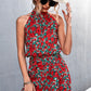 Floral Tied Sleeveless Mini Dress