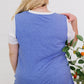 Plus Size Contrast Twisted Henley Tee