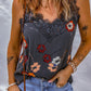 Floral Lace Trim V-Neck Cami