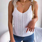 Openwork Scoop Neck Knit Tank Top