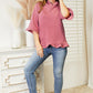 Ninexis Full Size Raglan Sleeve Ruffled Hoodie with Pocket