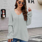 V-Neck Rib-Knit Top