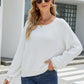 Raglan Sleeve Ribbed Trim Sweater