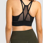 Mesh Panel Racerback Longline Sports Bra