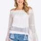 Swiss Dot Off-Shoulder Blouse