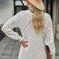 Openwork Round Neck Raglan Sleeve Sweater